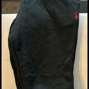Kids Polo Ralph Lauren black sweat pants, size 7